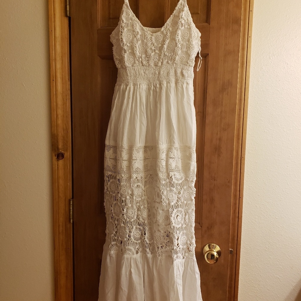 Lace white sundress